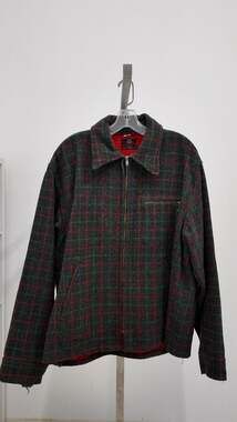 Vintage Johnson Woolen Mills 100% Wool Plaid Jacket - Made in USA